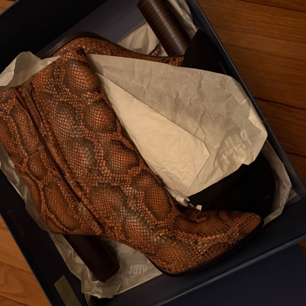 Paige Kaylee Snake Print Ankle Boots, 10